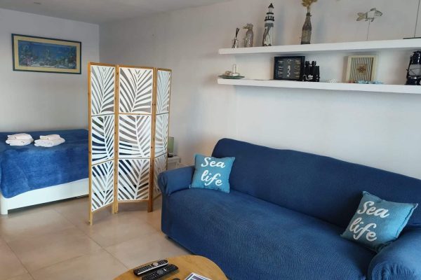 Espace de vie (27m2) ;
-terrasse privative (10m2) avec vue mer.
-Wifi/ethernet.
-canapé 3 places.
-smart TV HD 46" orientable à 90°.
-ventilateur/éclairage de plafond ultra silencieux.
-cheminée électrique  avec ambiance cocooning.
-lit en 150x190cm.