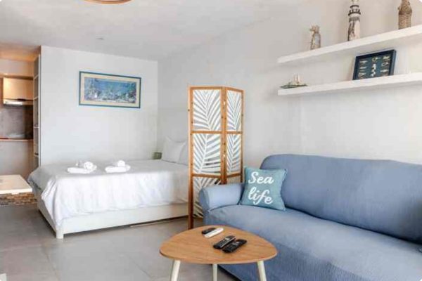 Espace de vie (27m2) ; •Wifi/ethernet. •canapé 3 places. •tables & lampes de chevet. •smart TV HD 46" orientable à 90°. •ventilateur. •cheminée électrique avec ambiance cocooning. •lit en 150x190cm haut de gamme.